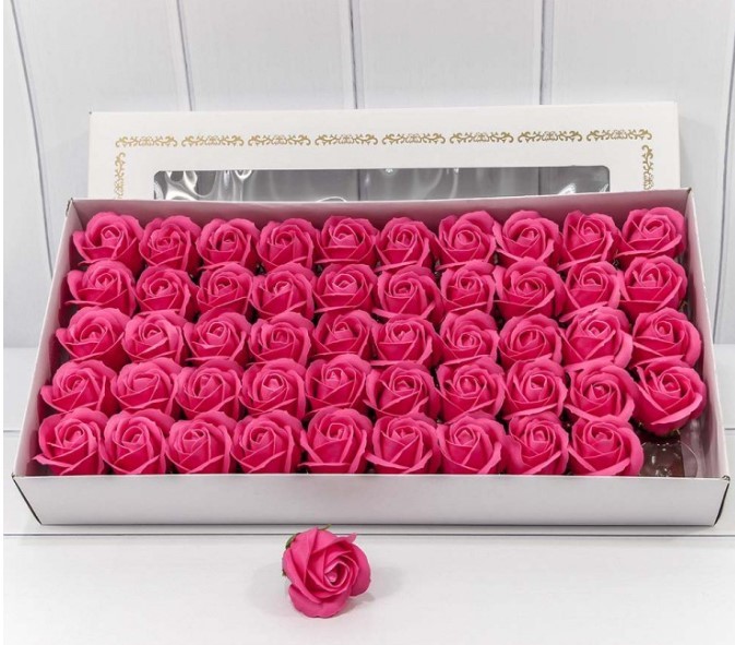 420055/16 Декоративный цветок-мыло "Роза" класс А Яркий пурпурно-красный 5,5*4 50шт 1/20 420055/16 Декоративный цветок-мыло "Роза" класс А Яркий пурпурно-красный 5,5*4 50шт 1/20