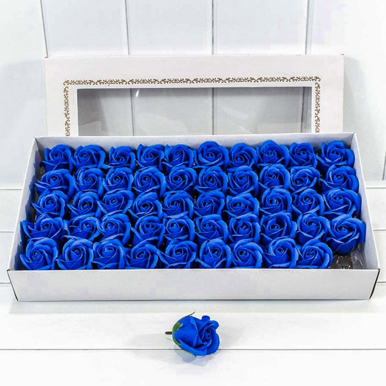 420055/13 Декоративный цветок-мыло "Роза" класс А Синий 5,5*4 50шт. 1/20 420055/13 Декоративный цветок-мыло "Роза" класс А Синий 5,5*4 50шт. 1/20