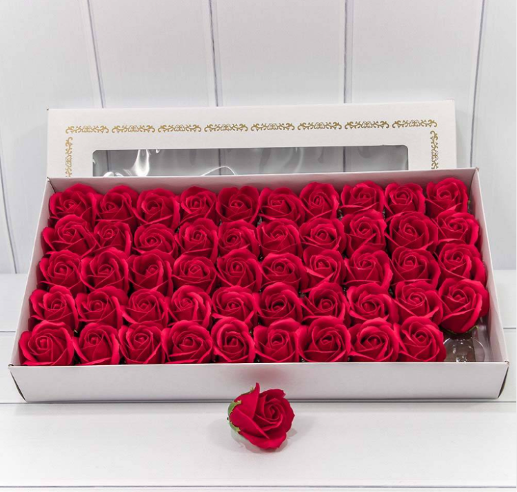 420055/17 Декоративный цветок-мыло "Роза" класс А Красный 5,5*4 50шт. 1/20 420055/17 Декоративный цветок-мыло "Роза" класс А Красный 5,5*4 50шт. 1/20