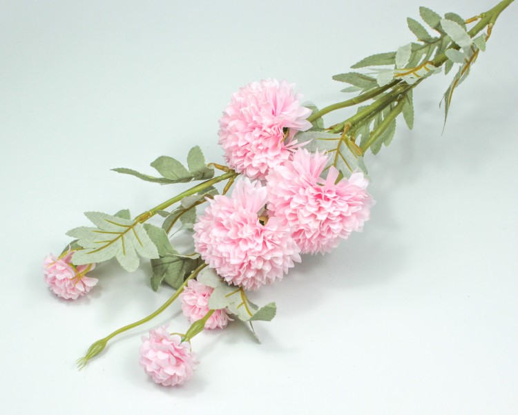 303-01-080/02 Искусственные цветы Ветка Хризантемы 80 см Розовый 1/1 