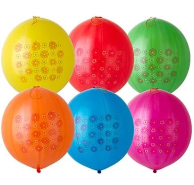 1104-0051 Шары 45см Панч-болл Цветы 25шт 1104-0051 Шары 45см Панч-болл Цветы 25шт