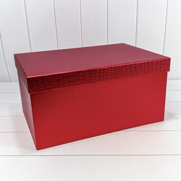 7210808/0086 Коробки Прямоугольные Набор 1/10 50*35*25 "Кожа крокодила" матовый Красный 1/1