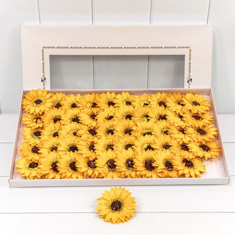 420054/1 Декоративный цветок-мыло "Гербера" Жёлтый 8см 50шт. 1/20 420054/1 Декоративный цветок-мыло "Гербера" Жёлтый 8см 50шт. 1/20