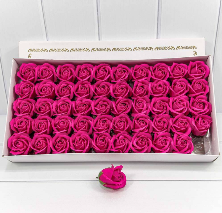 420055/27 Декоративный цветок-мыло "Роза" класс А Насыщенный пурпурно-красный 5,5*4 50шт. 1/20 420055/27 Декоративный цветок-мыло "Роза" класс А Насыщенный пурпурно-красный 5,5*4 50шт. 1/20