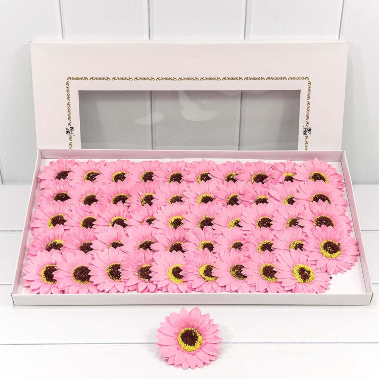 420054/15 Декоративный цветок-мыло "Гербера" Розовый 8см 50шт. 1/20 420054/15 Декоративный цветок-мыло "Гербера" Розовый 8см 50шт. 1/20