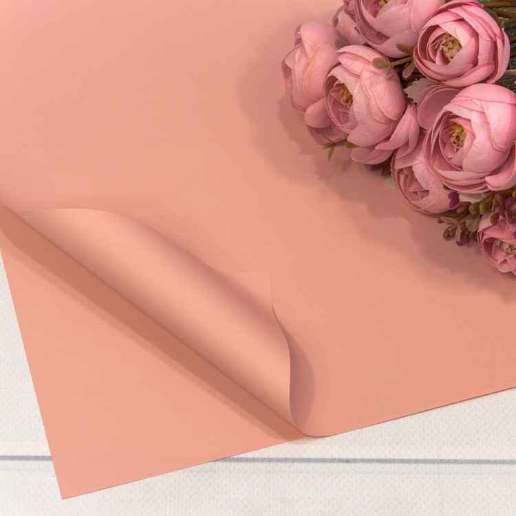 1698/2337 Плёнка в листах 55*55 (20 шт.) матовая "Корейская" 65мкм Персиковый-2337 1/60 1698/2337 Плёнка в листах 55*55 (20 шт.) матовая "Корейская" 65мкм Персиковый-2337 1/60