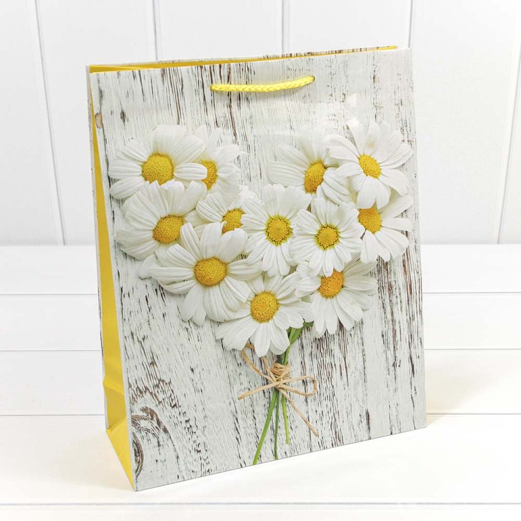 00019C Пакет подарочный "Цветы" 128 гр/м2 26*32*10 см (микс) 1/20 1/360