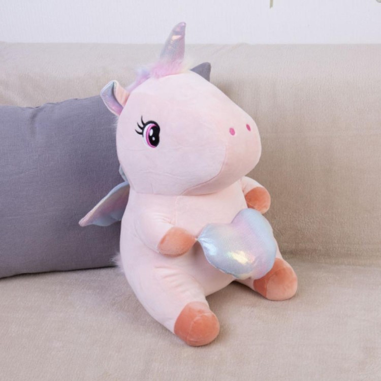 DL203707314P Мягкая игрушка Единорог Розовый размер 37см