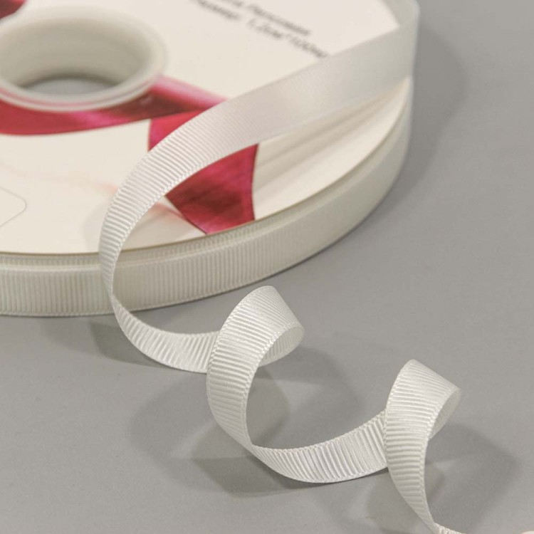 597-12/42 Лента Репсовая 1,2см*100ярд Жемчужно-белый 1/21 1/84