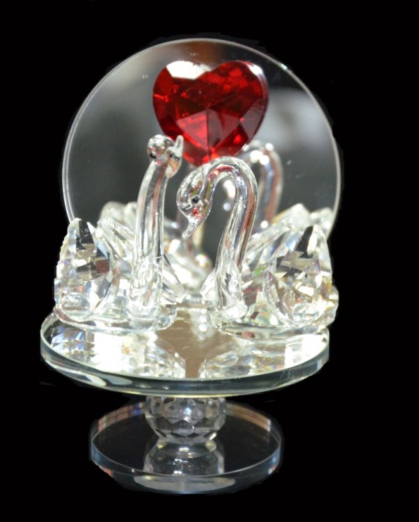 XH102-18 Лебеди с зеркалом 7,5*9,5 см