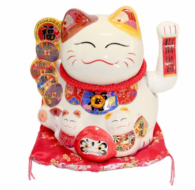 107103 Кот удачи (фарфоровый) 21*20*18 см 107103 Кот удачи (фарфоровый) 21*20*18 см