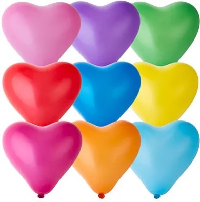1105-0141 Шары Сердце 16см Пастель ассорти 100шт 1105-0141 Шары Сердце 16см Пастель ассорти 100шт