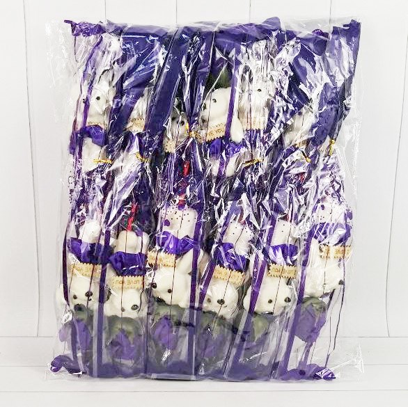 4500/5 Роза с мишкой фиолетовый