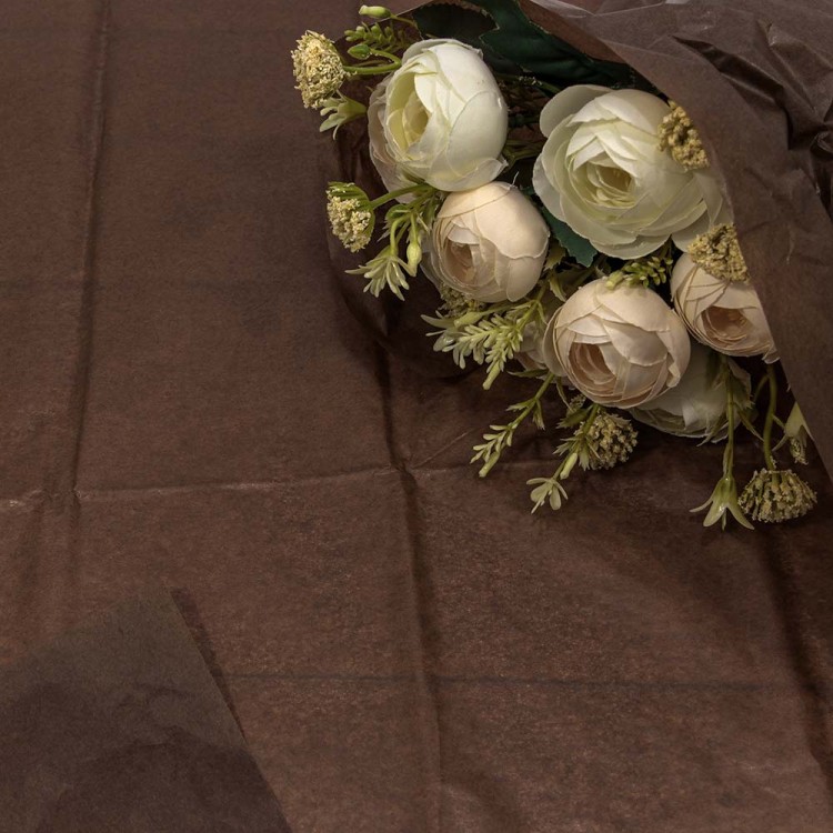 000100/17 Бумага в листах "Тишью" 50*66 (10 шт.) Медно-коричневый 1/250