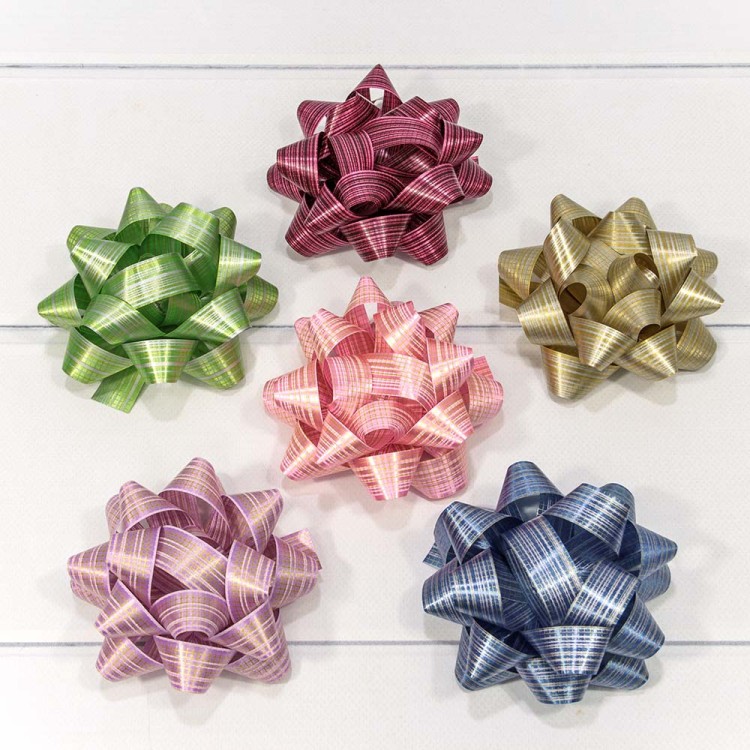 500562-100 Бант-звезда 10 см на липучке "Граффити" (микс) 1/8 1/32 упак.