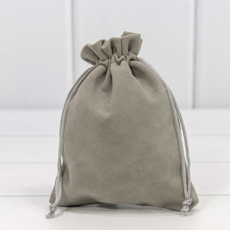 000811H/14 Мешочки бархатные 12*15 Серый 1/50 1/2000	