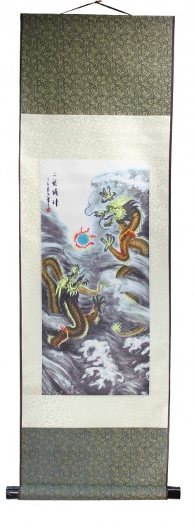 888102-9 Панно "Два дракона 34,5х96 см