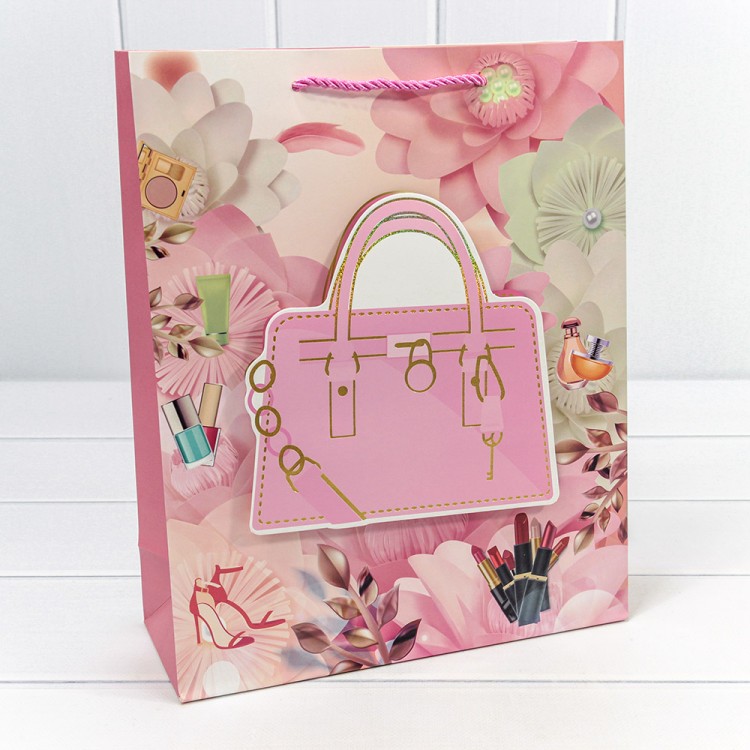 000318A Пакет подарочный с 3D аппликацией "Детский" (микс 318) 30*41,5*12 210г 1/20 1/120