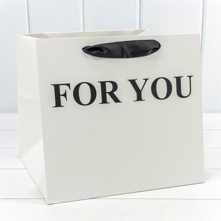 000179PQ/07 Пакет подарочный "For you" Белый 25*23*25 210г 1/10 1/100