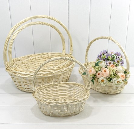 420160/2 Корзины плетёные Овальные Набор 1/4 43*35*15/44 (±5%) с ручкой Молочный 1/12 420160/2 Корзины плетёные Овальные Набор 1/4 43*35*15/44 (±5%) с ручкой Молочный 1/12