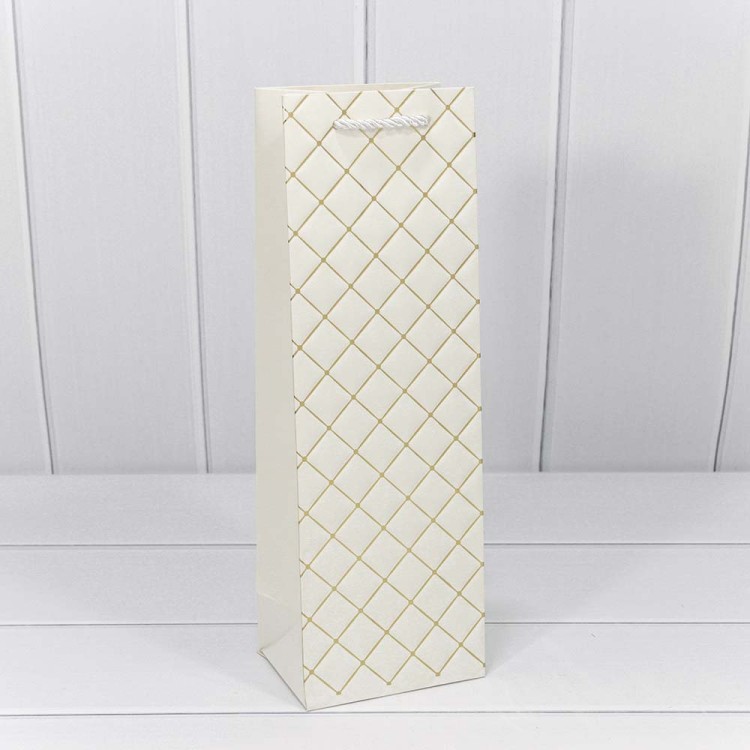 000391M/1 Пакет подарочный "Ромб" Белый 12*36*9 210г 1/20 1/120