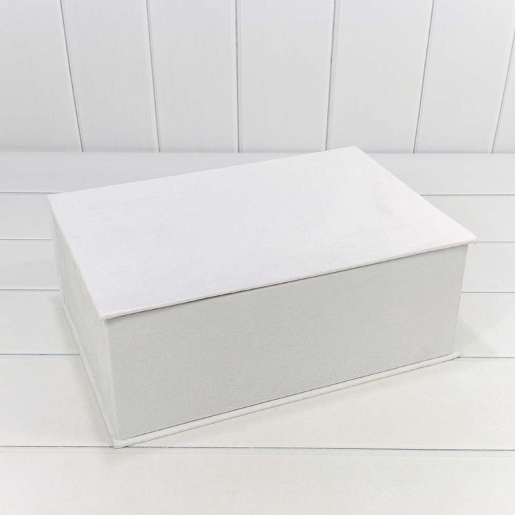 720450/1 Коробки "Книжка" Набор 1/6 39,5*27,5*15 "Бархат" Белый 1/6