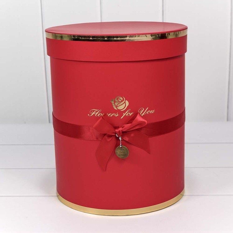 720950/3 Коробки Цилиндр Набор 1/6 21*25,5 "Flowers for you" Красный 1/8