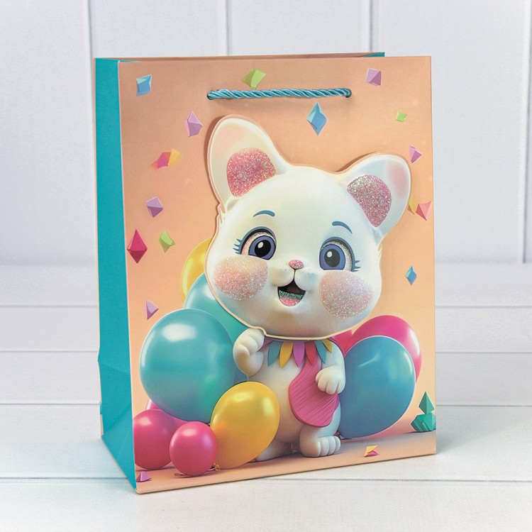 000270E	Пакет подарочный с 3D аппликацией "Детский" (микс 270) 18*23*10 210г 1/20 1/360