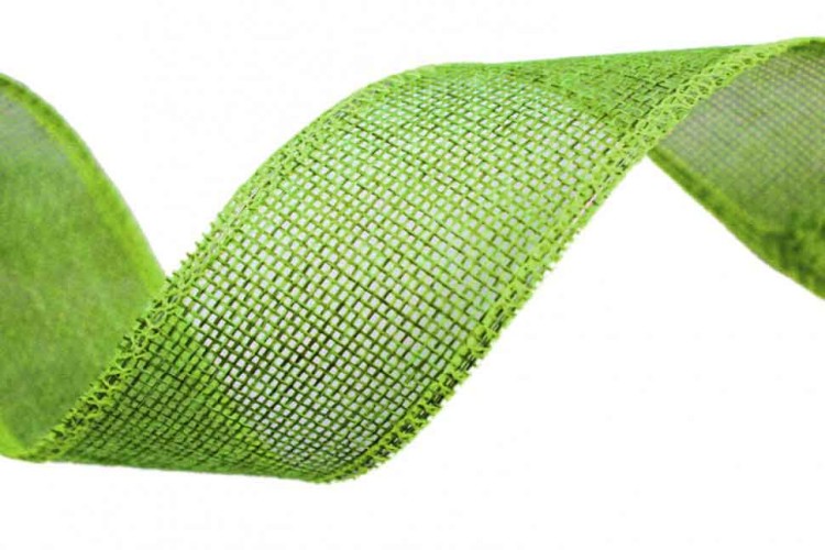 5511-40/6 Лента из искусственного льна 4 см с проволокой светло-зеленая 5511-40/6 Лента из искусственного льна 4 см с проволокой светло-зеленая