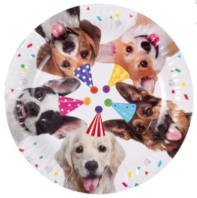 1502-6556 Тарелка Собачки 23см 6шт/G
