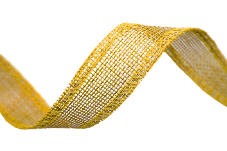 5511-40/7 Лента декоративная из искусственного льна с проволокой 4 см*25 ярд желтый 1/60 5511-40/7 Лента декоративная из искусственного льна с проволокой 4 см*25 ярд желтый 1/60