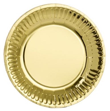 1502-5682 Тарелка фольгирован золото 17см 6шт/G