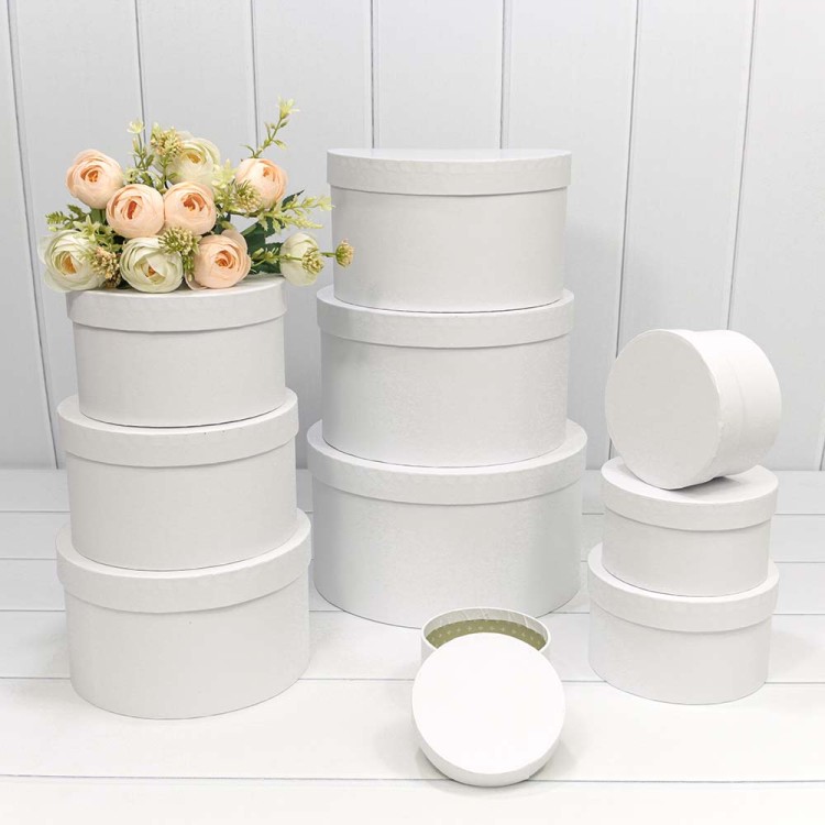 721814/417 Коробки Круглые Набор 1/10 27,5*14,7 Белый 1/6