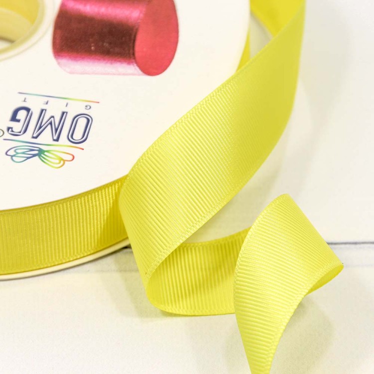 563-25/15 Лента Репсовая 2,5см*100ярд Жёлтый 1/13 1/52