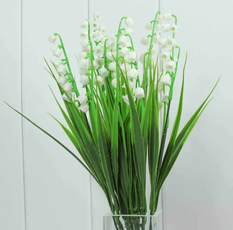 303-05-150/01 Искусственные цветы Ландыши 1/2 Белый 