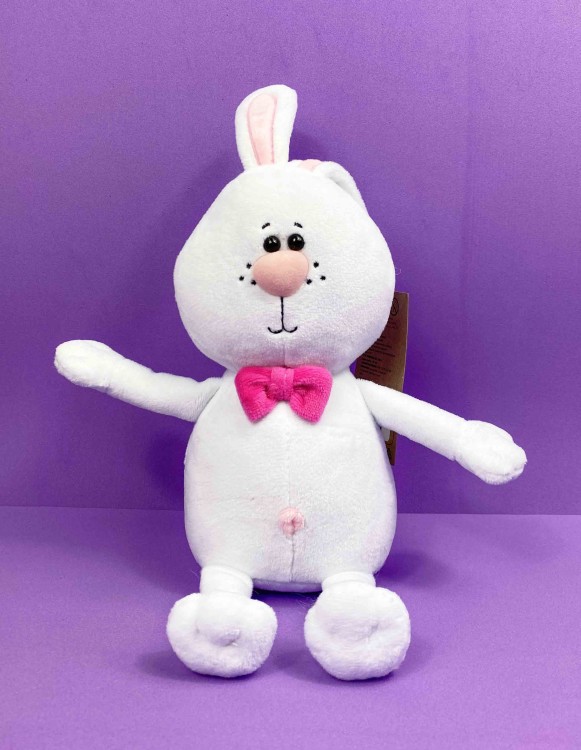 281/20/31 Мягкая игрушка заяц Тони (белый), 20 см