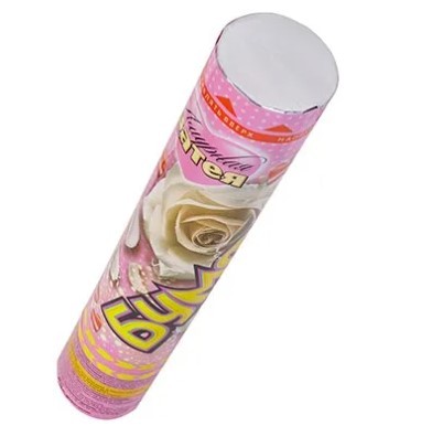 1501-3731 Хлопушка 30 см Лепестки+сердца фольга