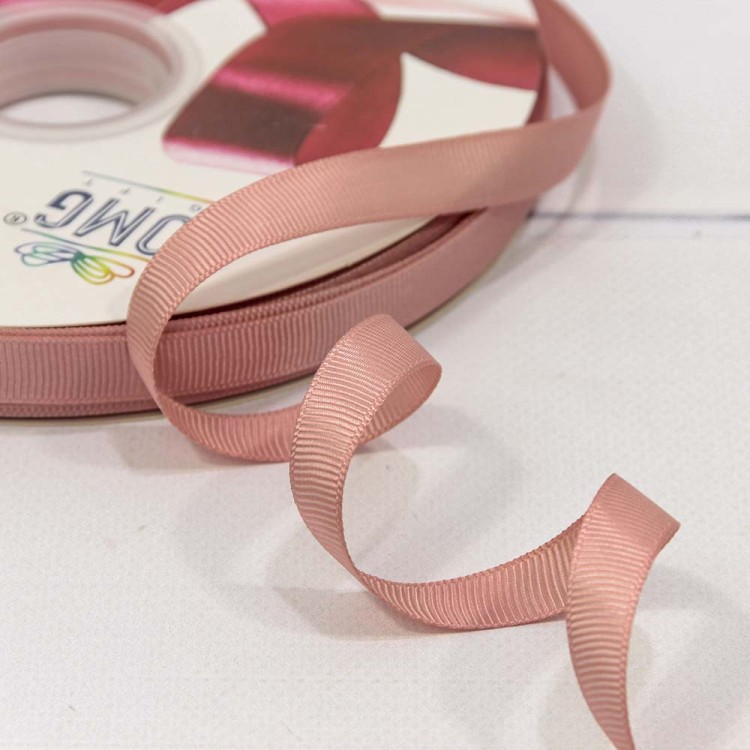 563-12/41 Лента Репсовая 1,2см*100ярд Светлый серо-красный 1/21 1/84