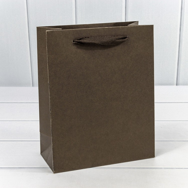000186D Пакет подарочный Крафт Коричневый 19,5*24,5*9,5 230г 1/20 1/240