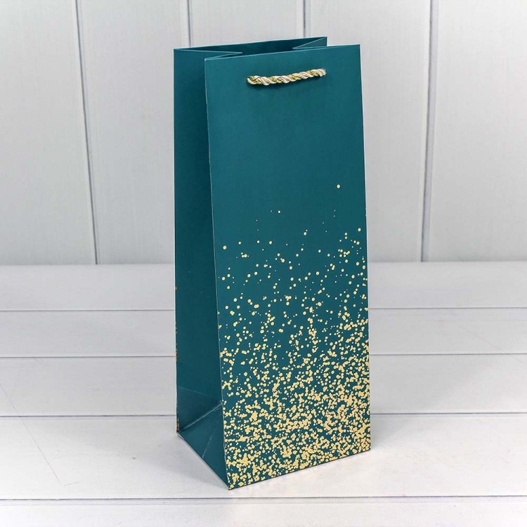 300368M Пакет подарочный "Золотые вкрапления" (микс) 14*35*11 см 1/20 1/240