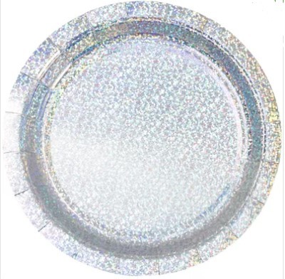 1502-6702 Тарелка серебряная голография 17см 6шт/G