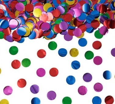 1501-1141 Хлопушка Бумфети 25см Круги фольга