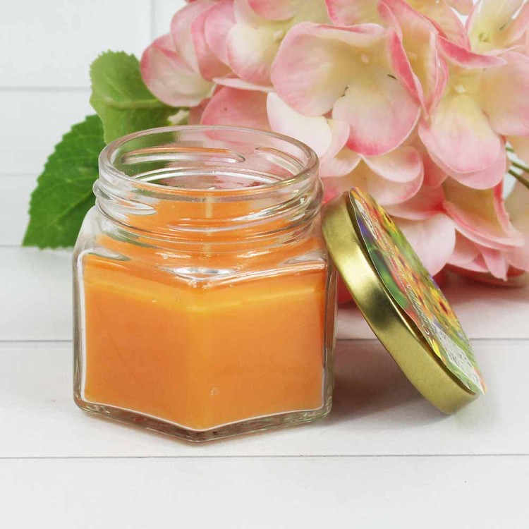 24004605911002 АЛЬПИЙСКИЕ ЦВЕТЫ Свеча парафин альпийские цветы ароматизированная в баночке H-55мм D-65мм