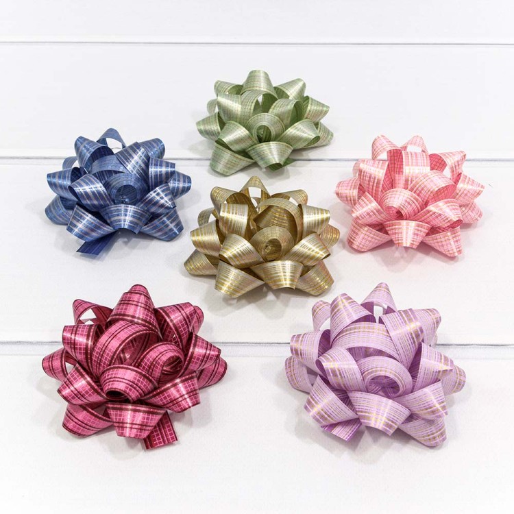 500562-89 Бант-звезда 7,6 см на липучке "Граффити" (микс) 1/6 1/48 упак.