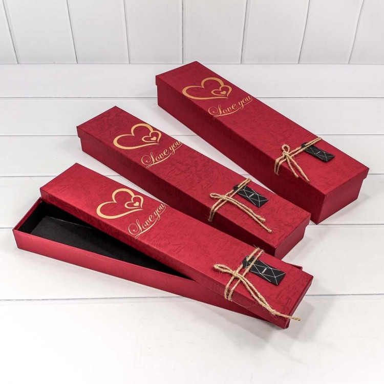 720-635 Набор коробок 1/3 прямоугольный I love you 47,5*11,5*7,5 см (ассортимент) 1/30