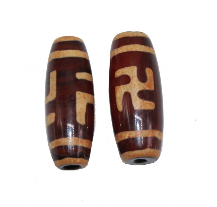 DZ-138 Бусина Дзи "Свастика" 30мм 