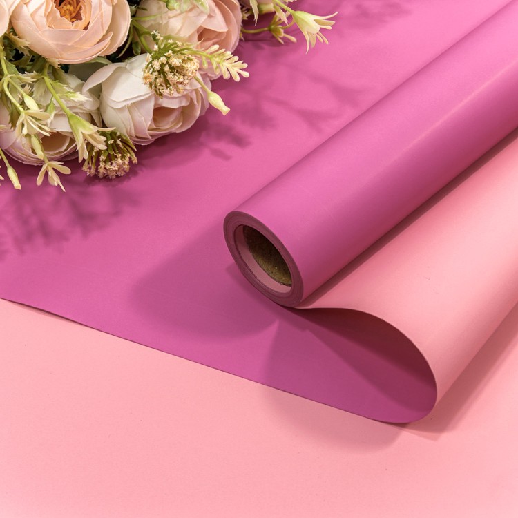 1604/211 Плёнка 0,58*10м матовая двухсторонняя 65мкм Ярко-розовый/Розовый 1/30