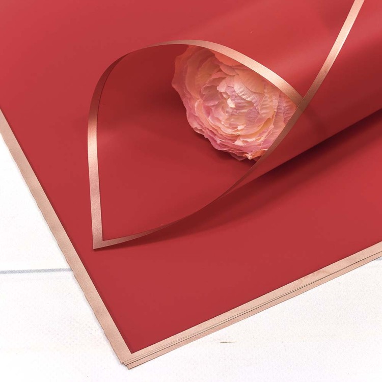 1640/7427 Плёнка в листах 58*58 (20 шт.) матовая с золотым краем 50мкм Красный 1/60 1640/7427 Плёнка в листах 58*58 (20 шт.) матовая с золотым краем 50мкм Красный 1/60