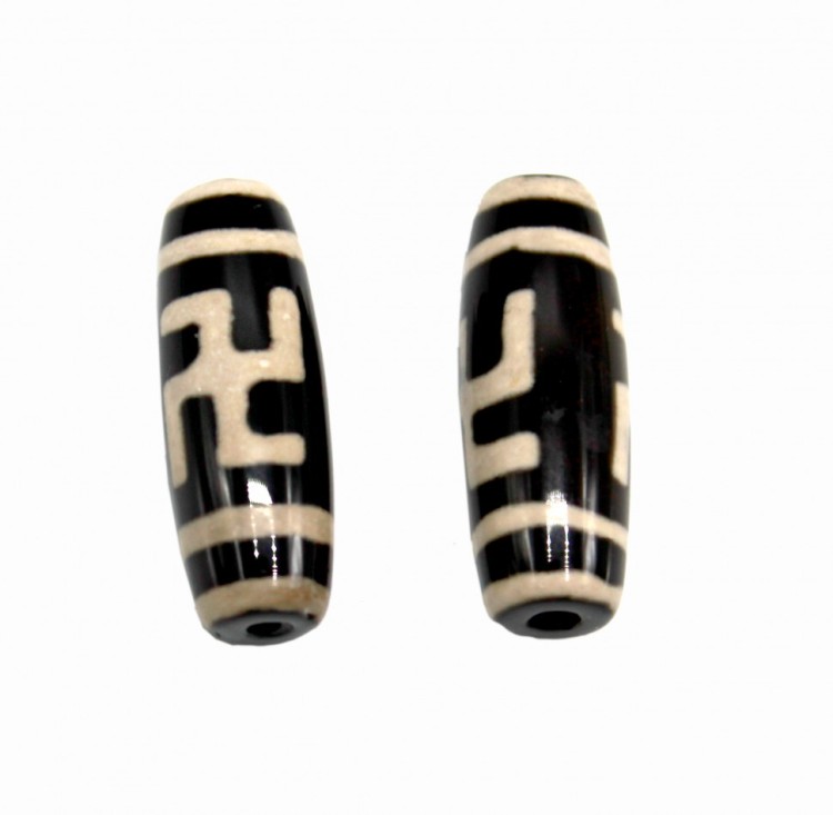 DZ-139 Бусина Дзи "Свастика" 30мм