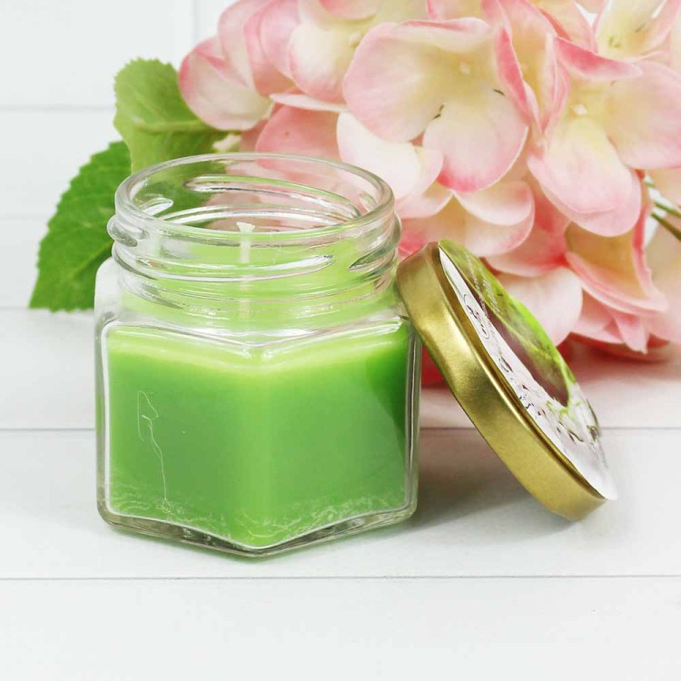 24005005911306 ЛАЙМ Свеча парафиновая лайм ароматизированная в баночке H-55мм D-65мм